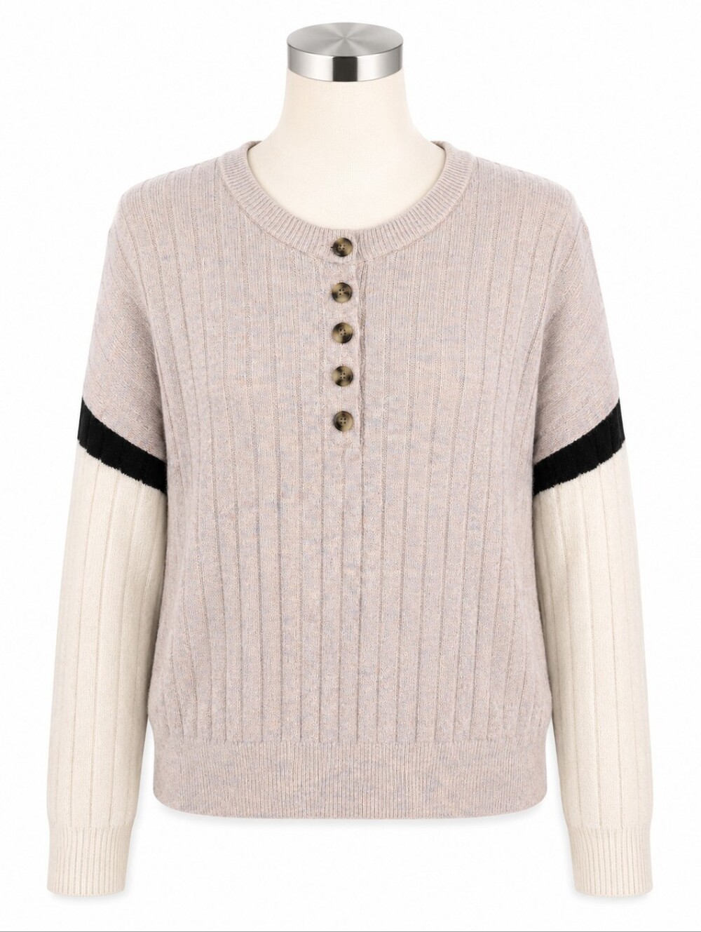 Madewell Women's Bowden Henley Wool Alpaca Blend Sweater Sz S Preppy Casual